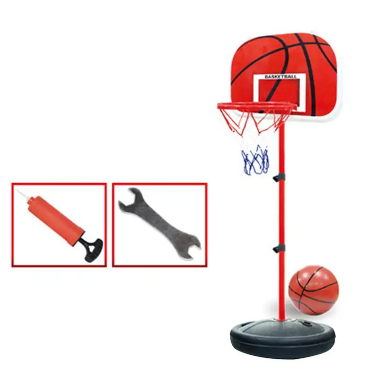 Children Kids 150cm Adjustable Basketball Toy Playset with Back Board Stand Rack Inflator and Installation Wrench | Спорт и