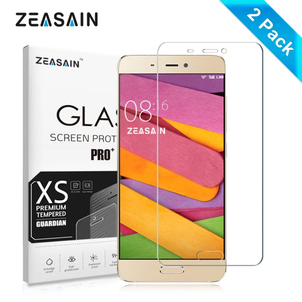 [В 2 упаковках] Оригинальный ZEASAIN 2.5D Premium закаленное стекло Защита экрана для Xiaomi Mi