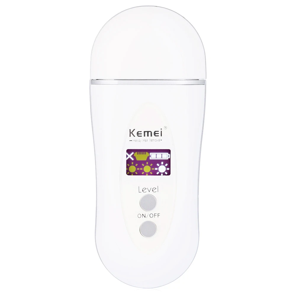 Kemei KM-6810 перезаряжаемые электрический эпилятор инфракрасный горячий провод комплект Мини эпилятор ЖК-дисплей 2 лезвия инструменты для женщин ЕС - Цвет: White