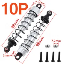 10 pçs/lote Alumínio Amortecedor Montado Oil-Cheia Para AXIAL SCX10 Atualize Peças Hop-Up Opção