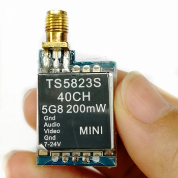 

5.8G 40CH 200mW TS5823S Mini AV Wireless Transmitter For FPV RC Drone