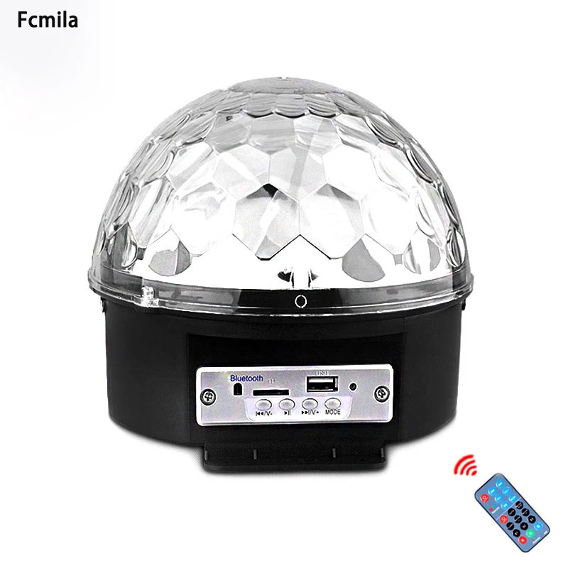 

DJ RGB LED Stage Light Sound Control Lamp Crystal Ball Magic Disco Party Decor