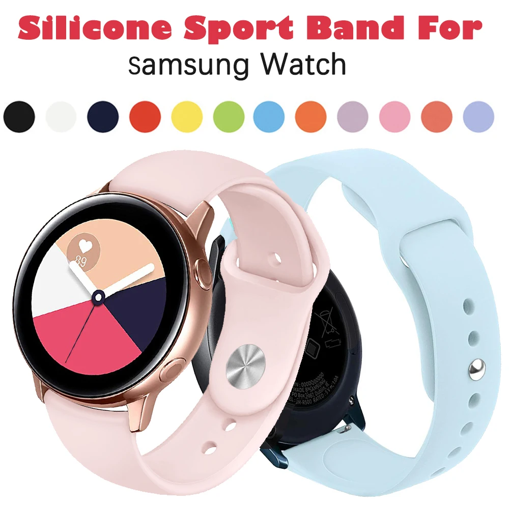 Silicone Sfot Band Strap for Samsung Gear s3 Galaxy Active Watch 42 46mm Band Gear S2 Class Quick Release WatchBand 20mm 22mm