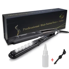Professional 450F Ceramic Vapor Steam Hair Straightener with Argan Oil Infusion Steam Flat Iron Ceramic Vapor Fast Heating Iron