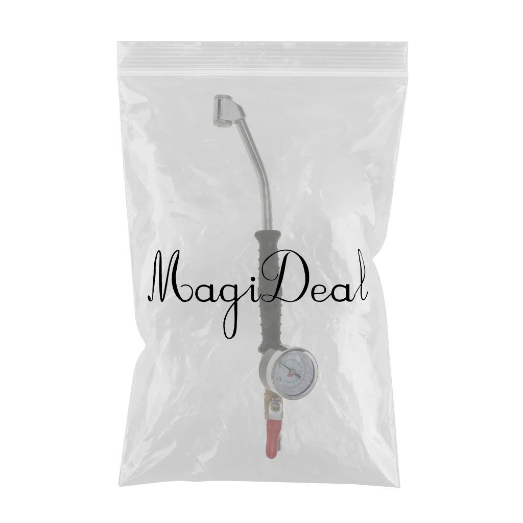 0-220 PSI Air Tyre Pressure Inflator Gauge Valved Compressor for Car Van Bike Tire Durable Rubber handle