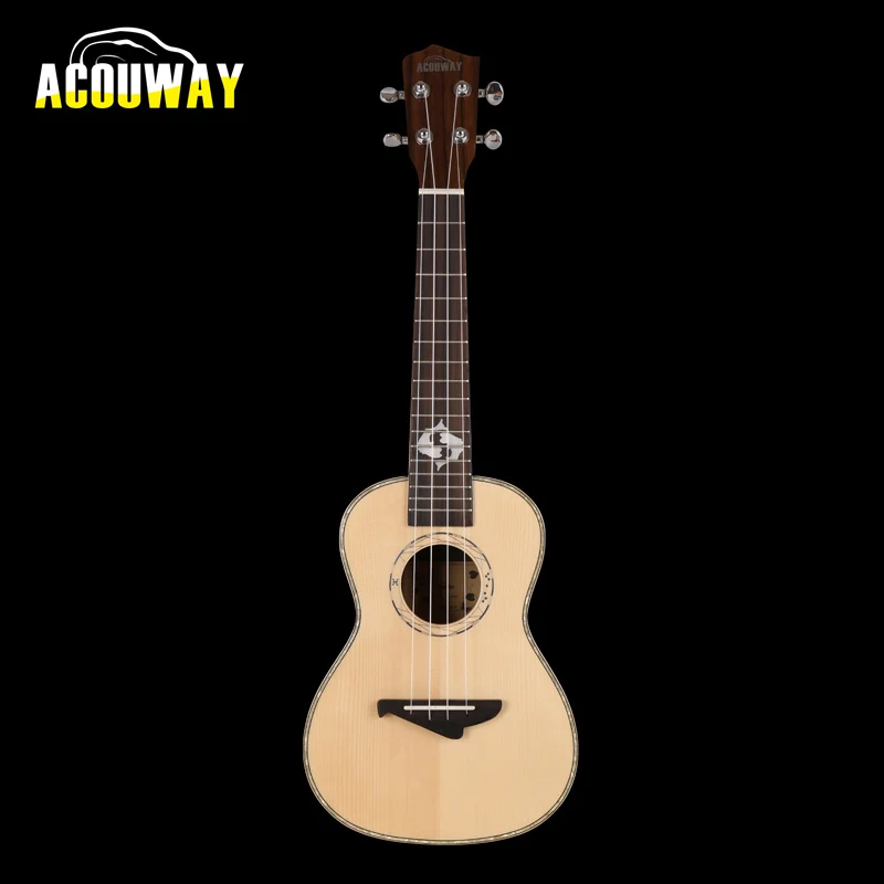 Acouway твердая ель Топ укулеле ukelele концертный тенор 23 26 укулеле глянцевая отделка 12 подарок зодиака подарок модель с бесплатной сумкой