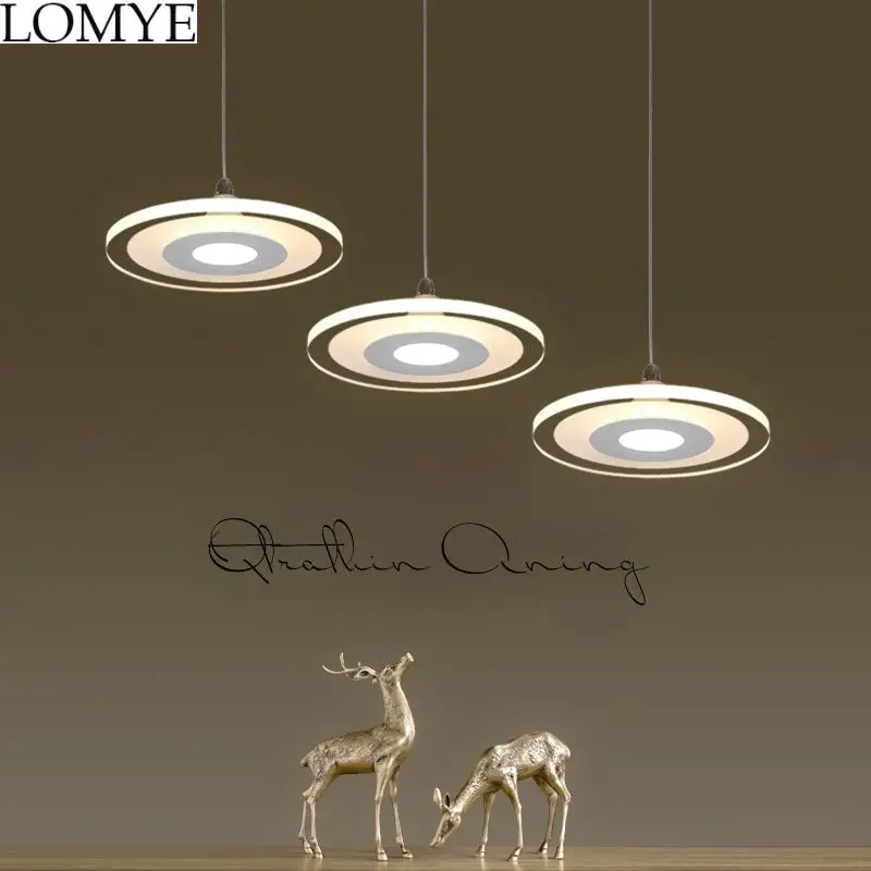 

Modern kroonluchter simple hanging lights LED restaurant lamps acrylic diningroom fixtures novelty hanglamp bar pendant lights