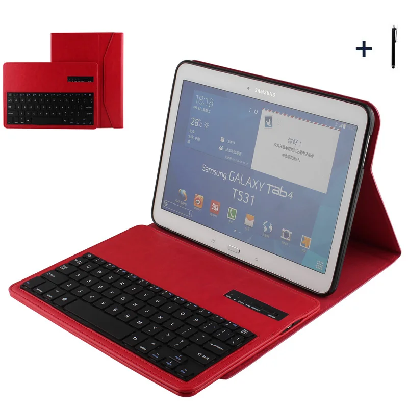 For Samsung Galaxy Tab 4 10.1 Wireless Bluetooth Keyboard Case For