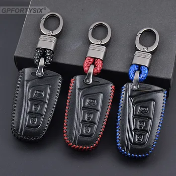 

For Hyundai Santa Fe 2013 Car Styling Auto Key Cover Genuine Leather Remote Key Case For Hyundai Grand Santa Fe 2015 Accessories