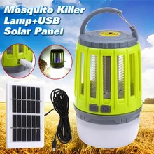На солнечной энергии Москитная лампа-убийца 2в1 Портативный USB Анти Москитная моли муха электрическая УФ лампа Жук Zapper ловушка кемпинг фонарь