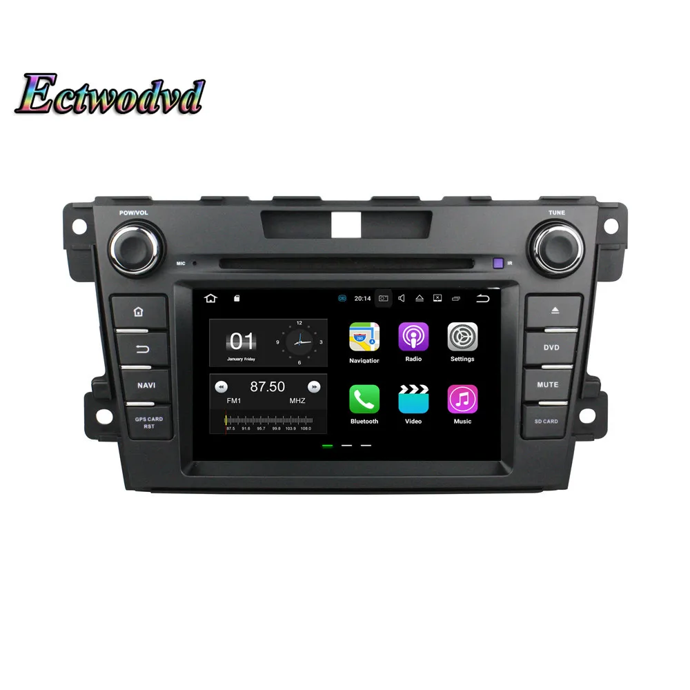 Top Ectwodvd Octa Core 4G RAM 64G ROM Android 9.0 Car Multimedia DVD Player GPS HeadUnit For Mazda CX-7 2012 2013 14
