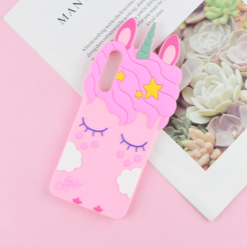 Чехол с милым кроликом лошадью для samsung Galaxy A50 A505FD SM-A505FD, мягкий чехол для телефона с котом - Цвет: EYE Rabbit Dark Pink