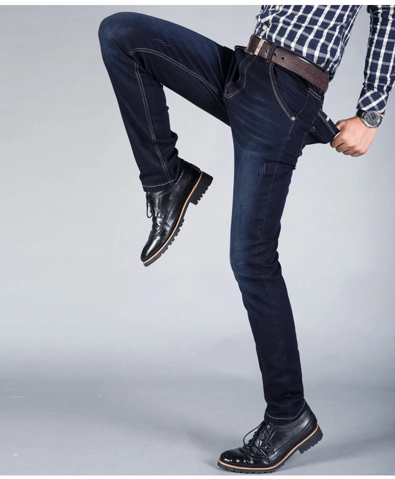 VOMINT Новые мужские джинсы высокого качества деним знаменитого бренда брюки мягкие мужские s брюки мужские модные большого размера плюс 42 44 46