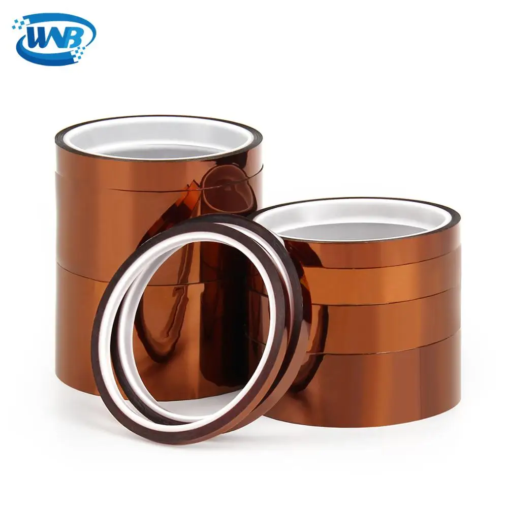 

WNB New 25m Heat Resistant Polyimide Tape One-side Self-adhesive High Temperature Thermal Protection Insulation Anti Static Film