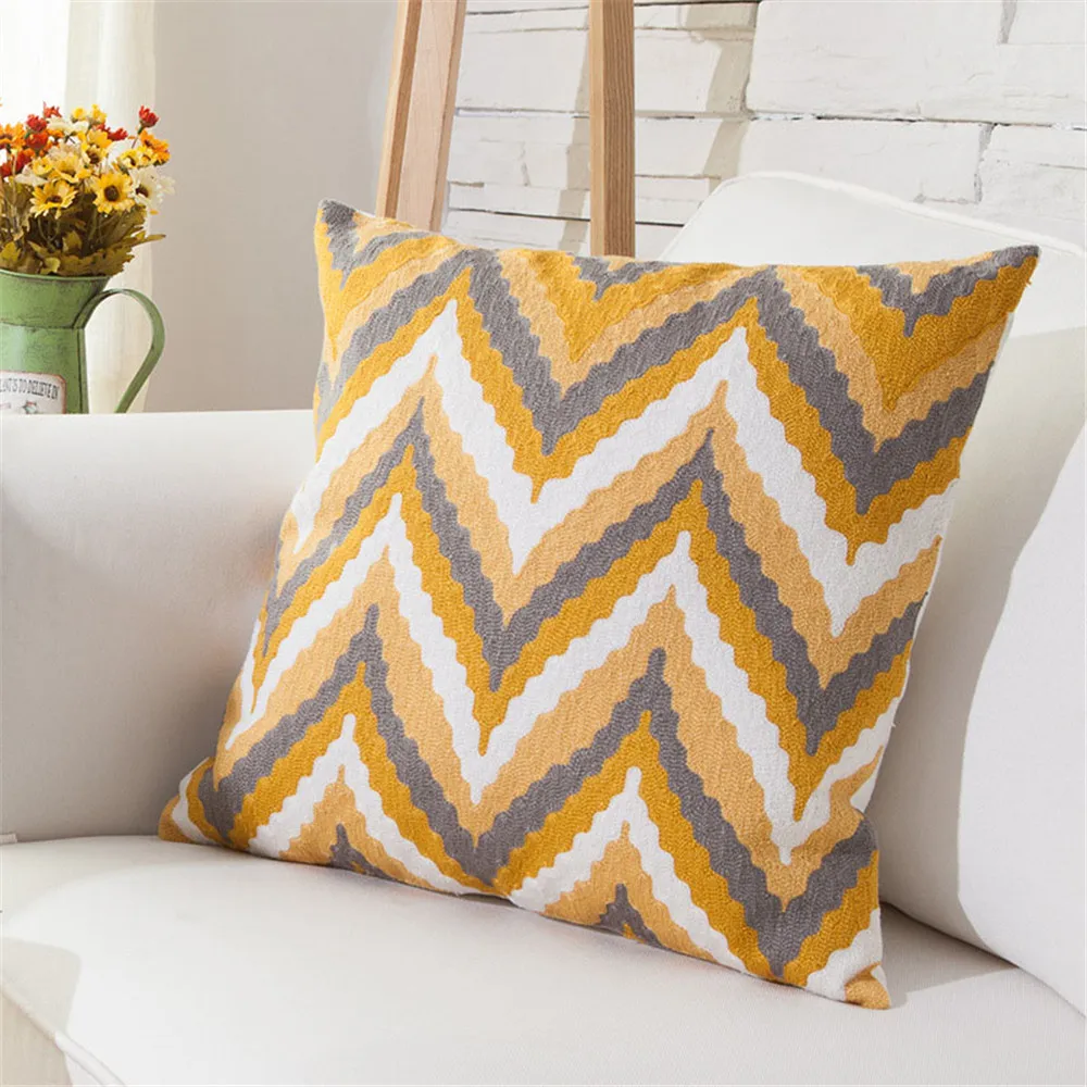 

Embroidered Pillow bedside pillow cushion Set embroidery sofa Holding pillowcase