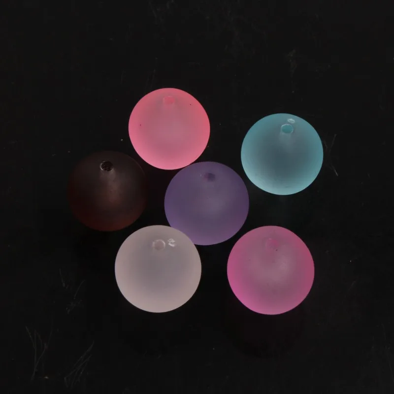 

OYKZA Wholesales Bulk Acrylic Jelly Round Fall Colors Mix Frost Beads for Chunky Necklace DIY Making 12mm 20mm