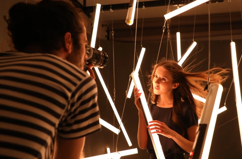 Dimmable 3200K-5500K Photography Makeup 6 Tubes Eyes Star LED Video Photo Ring Light Lamp with Tripod for Camera Phone fashion