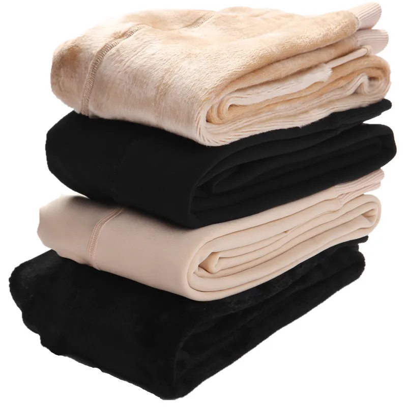 

2019 Mid Legins Pants Offer New Sport Leggings Thick And Fluffy Autumn Winter Warm Lean Skin Color Light Legs Artifacts Women.