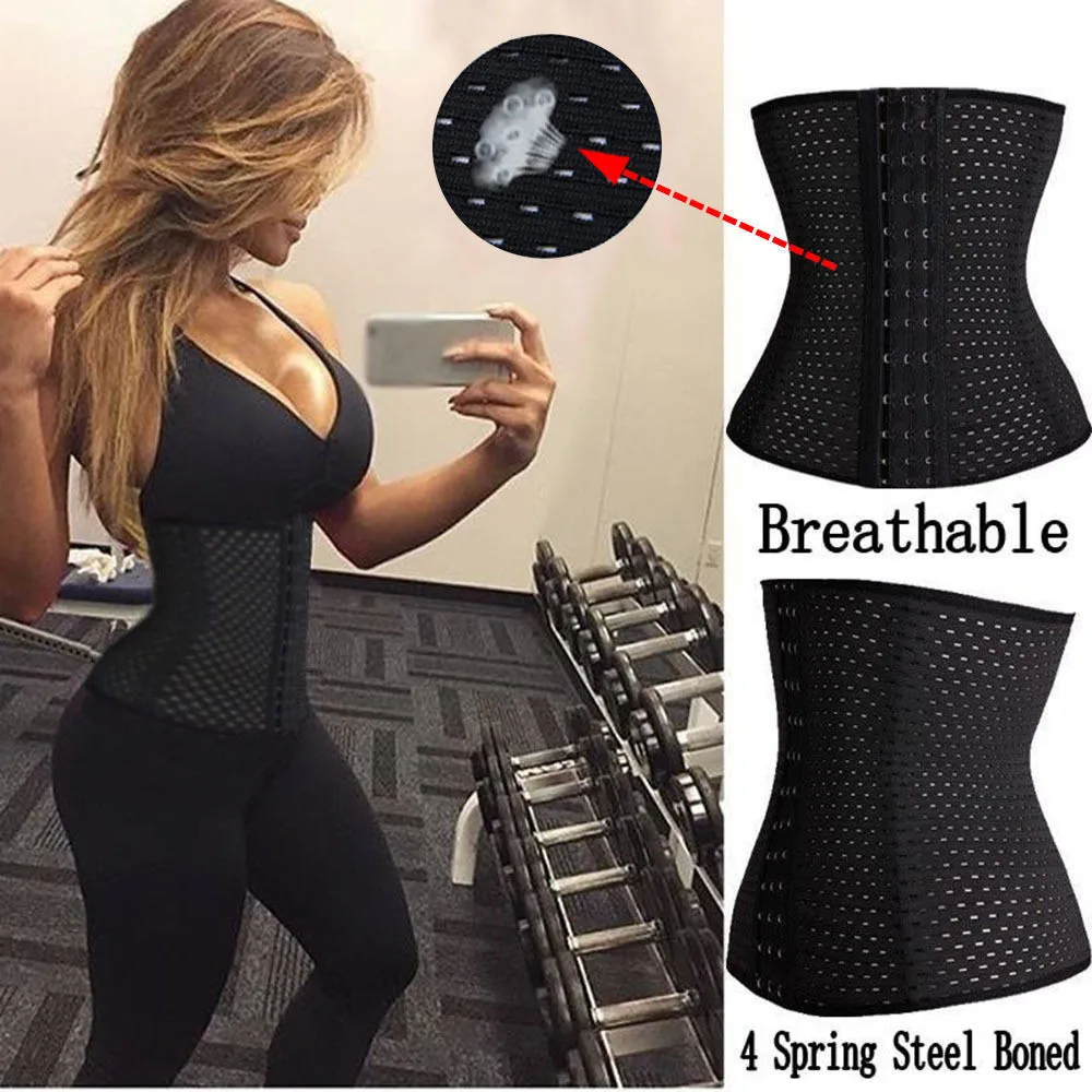best shapewear for women 2020 Women Waist Trainer Super Stretch Steel Bone Body Shaper Waist Cincher Control Corset Slimming Belt Tummy Burner Girdle shapewear