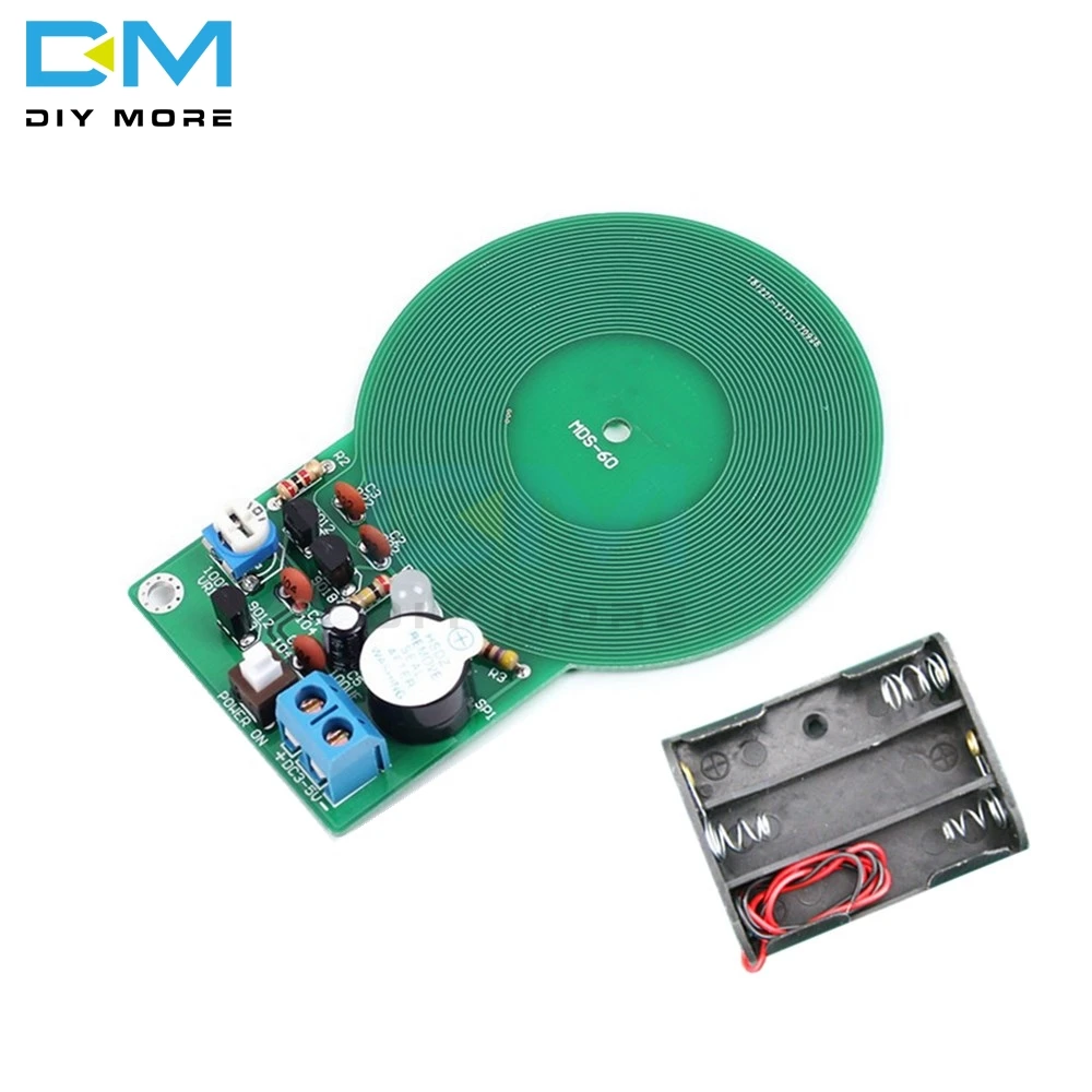 

DIY Kit Metal Detector Electronic DC 3V-5V 60mm Non-contact Sensor Board Module Electronic Part Metal Detector With Battery Case