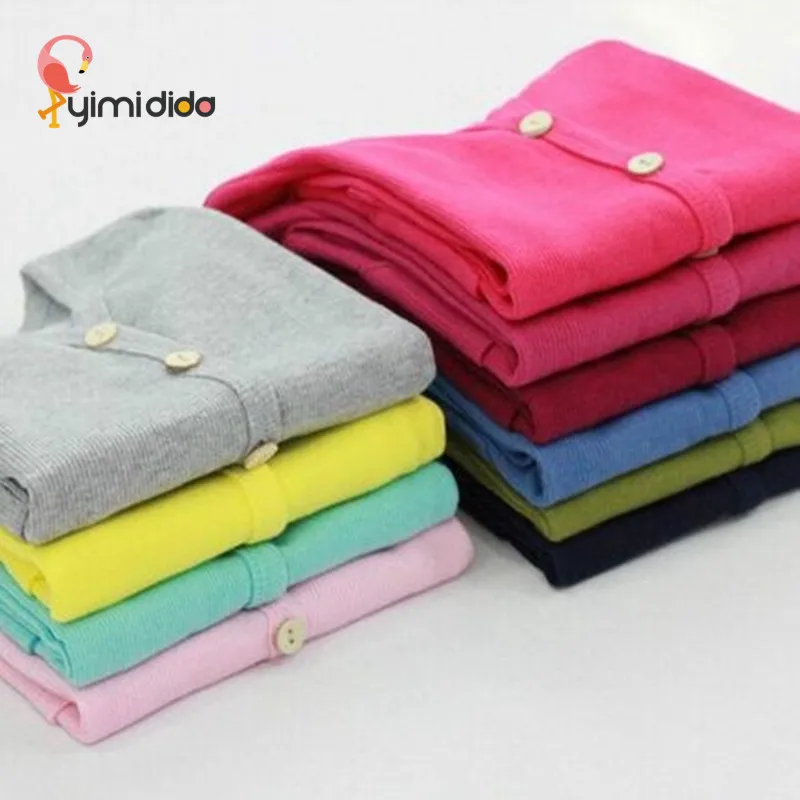 

100% Cotton Girls Brand Jacket 2018 Spring Autumn Boys White Grey Knitting Jackets Fashion Kids Clothes Button Cardigan Coat 2y