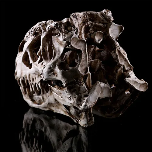 1 шт., тираннозавр рекс, череп динозавра, изделия ручной работы, смоляная модель черепа для коллекционирования, светильник, цвет 15*11,5*8 см