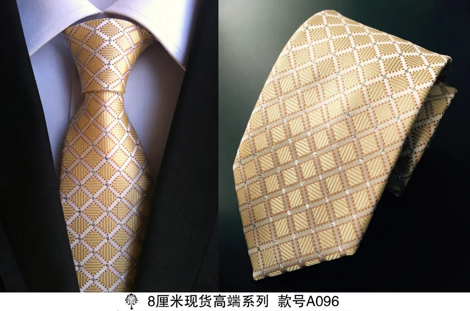 Men Silk Neck Tie 8 Cm Paisley Jacquard Slim Tie