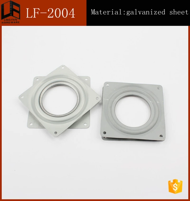 4 inches square Returnable dining Table ball bearing Swivel Platein