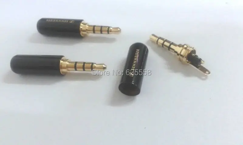 

10pcs 3.5mm 4 Pole Male Repair Headphone Jack Plug Metal Audio Soldering BLACK