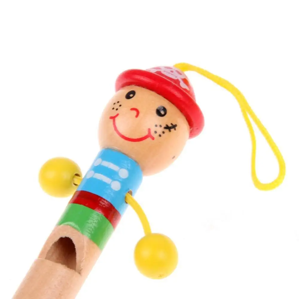 1pc Cartoon Mini Musical instruments Figure modeling Wooden Whistling toys Christmas gift