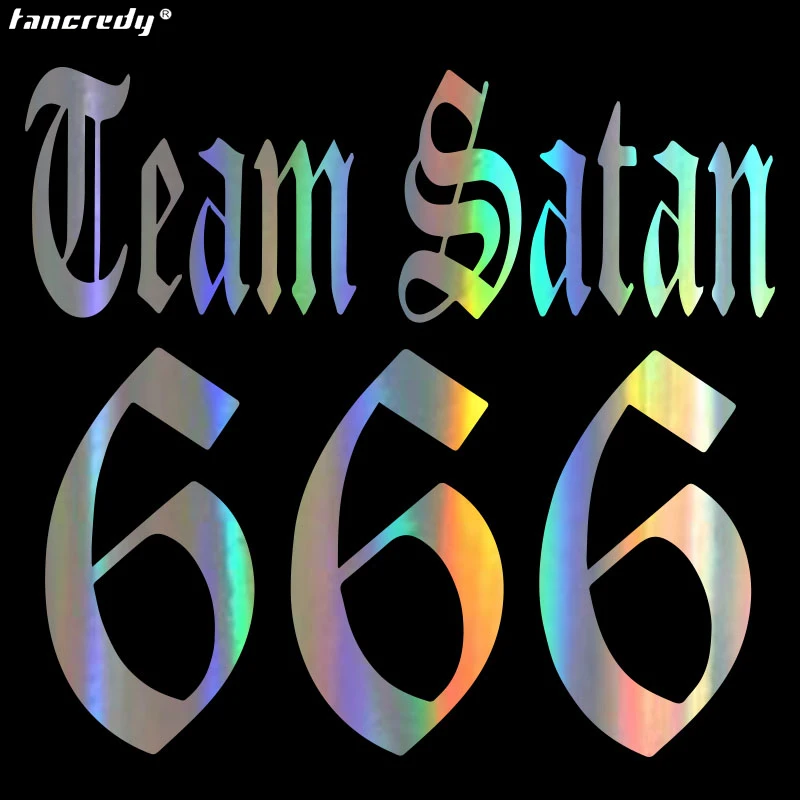 Автомобильные наклейки и Tancredy TEAM SATAN 666 Стайлинг автомобиля украшение двери