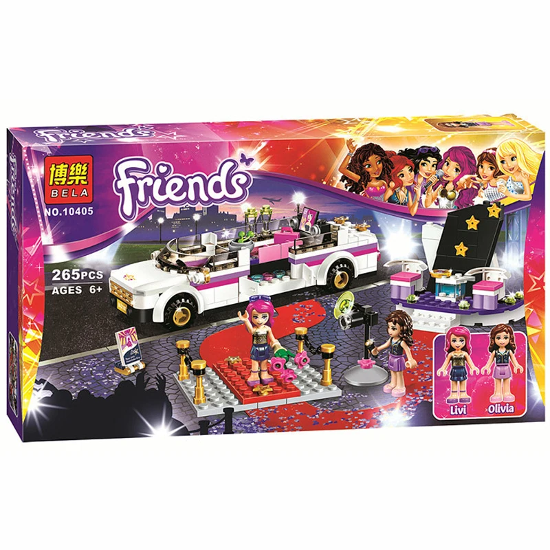 

265Pcs Friends Pop Star Limo Building Kit Sets Minifigure Building Bricks Blocks For Girl Blocks Girl Friends Toys