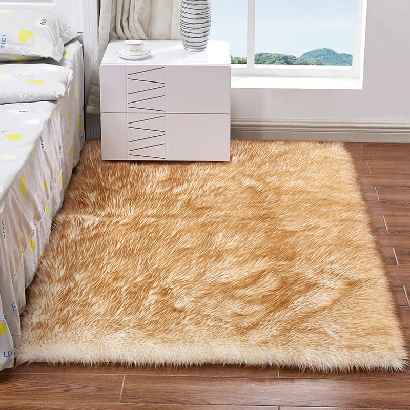 Shaggy Carpet For Living Room Home Warm Plush Floor Rugs fluffy Mats Kids RoomFaux Sheepskin Chair Cover Silky Rugs 15 Color 1pc Shaggy Carpet For Living Room Home Warm Plush Floor Rugs fluffy Mats Kids RoomFaux Sheepskin Chair Cover Silky Rugs 15 Color 1pc