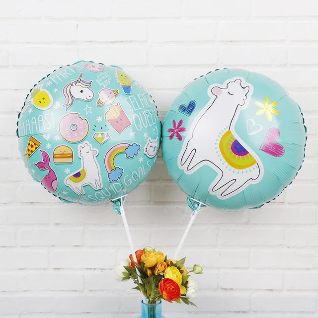 1Pc Llama Foil Balloon Cartoon Animal Alpaca Balloon Birthday Wedding DecatiJB