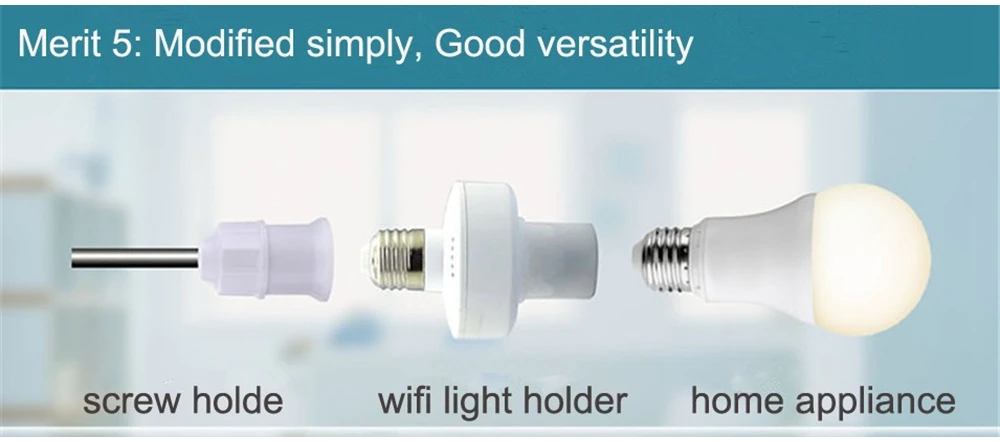 Sonoff Slampher RF 433 МГц беспроводной контрольный светильник, держатель E27, Универсальный WiFi светильник, лампочка, держатель, умный дом, переключатель IOS Android