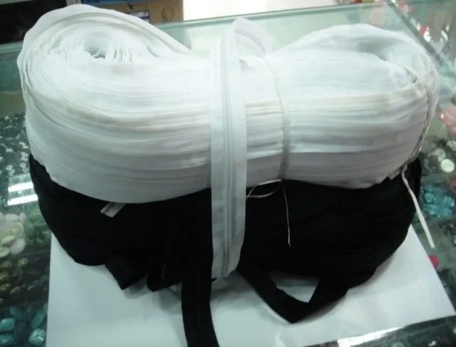 

30 yard White/Black nylon zipper Do the bags Tent Backpack zippers sofa cover Free cutting Distribution gift zipper head