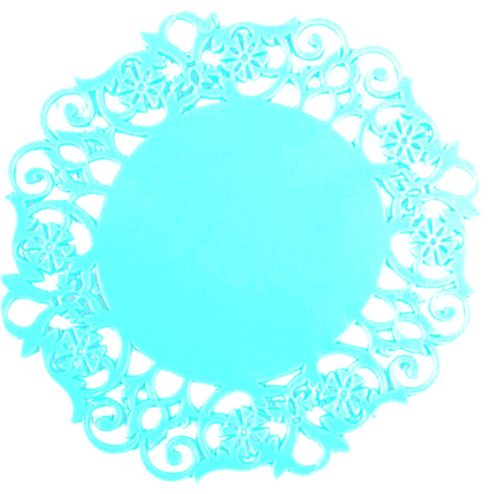 Кружева цветок Doilies Силиконовые Coaster чашки чая коврики коврик изоляционные