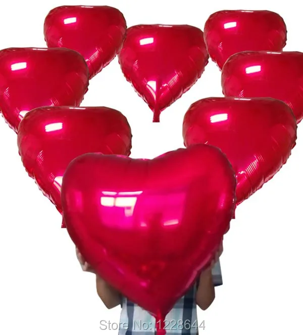 3" Super king size для свадьбы события вечерние поставки гелиевый надувной Алюминий воздушный шарик из фольги в форме красного цвета милый 20 шт./партия