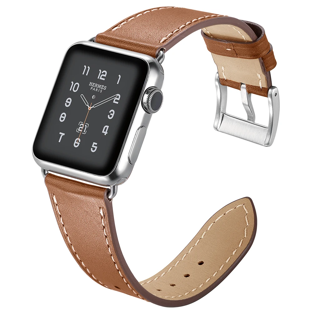 

Bakeey Genuine Leather Strap for Applewatch Hand Made Replacement Watchband Bracelet Smart Watch Band 38/42mm Smart Accessories