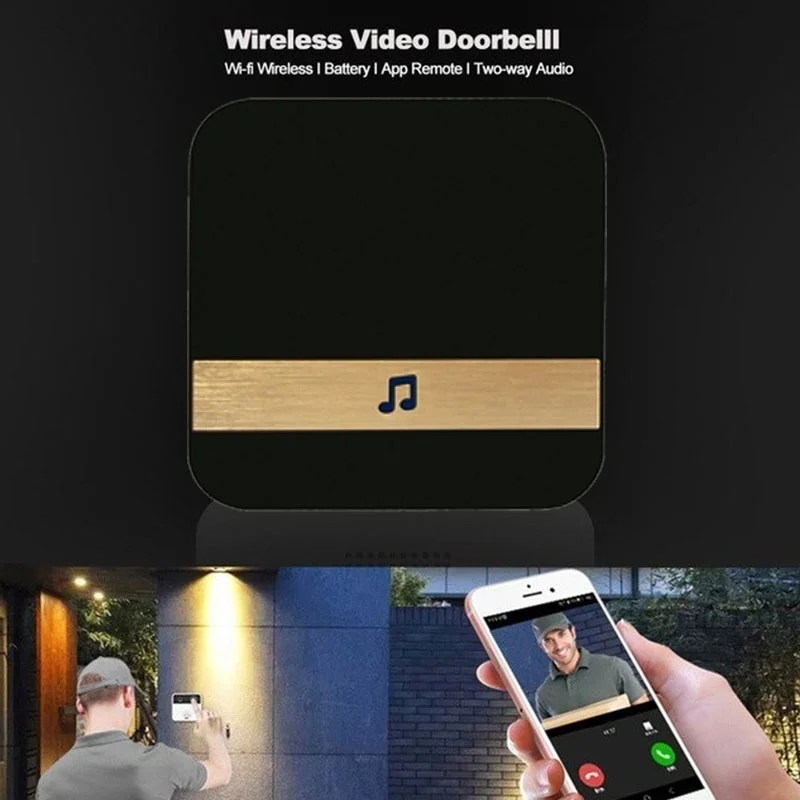 Умная IP видеосвязь wifi видео дверь смарт дверной звонок Беспроводная камера Wi-Fi для дверного звонка для квартиры ИК-сигнализация беспроводная камера безопасности