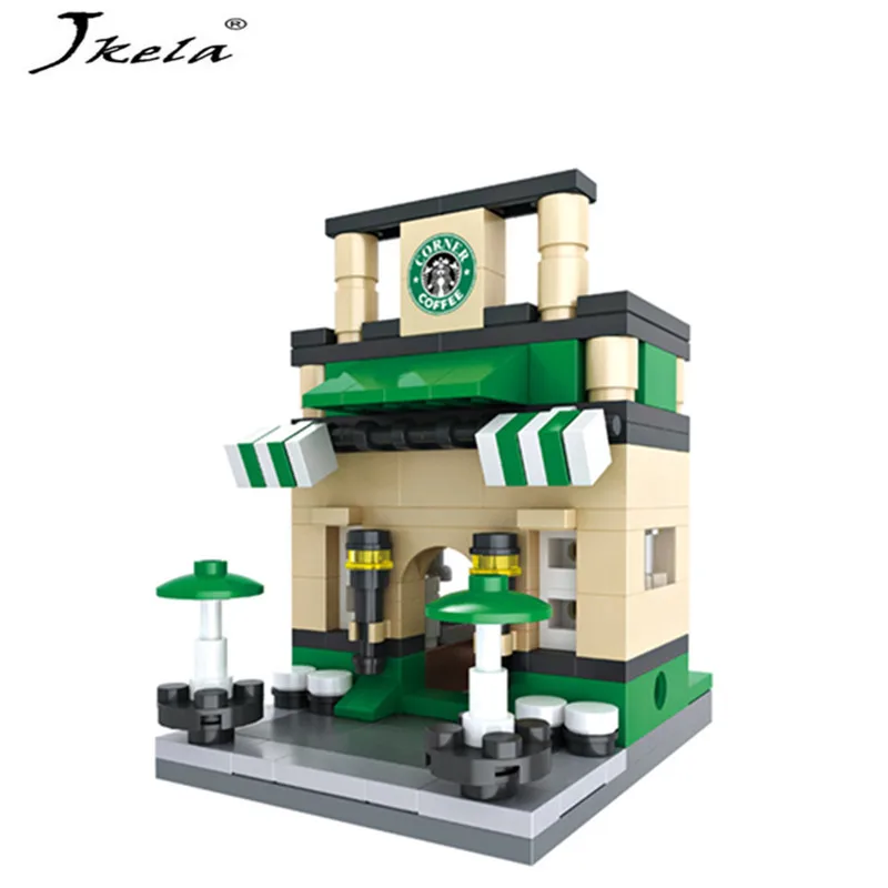 

[Hot] Hot sale City Series Mini Street Model Store Shop with Apple Store Building Block Toys Compatible Legoingly City