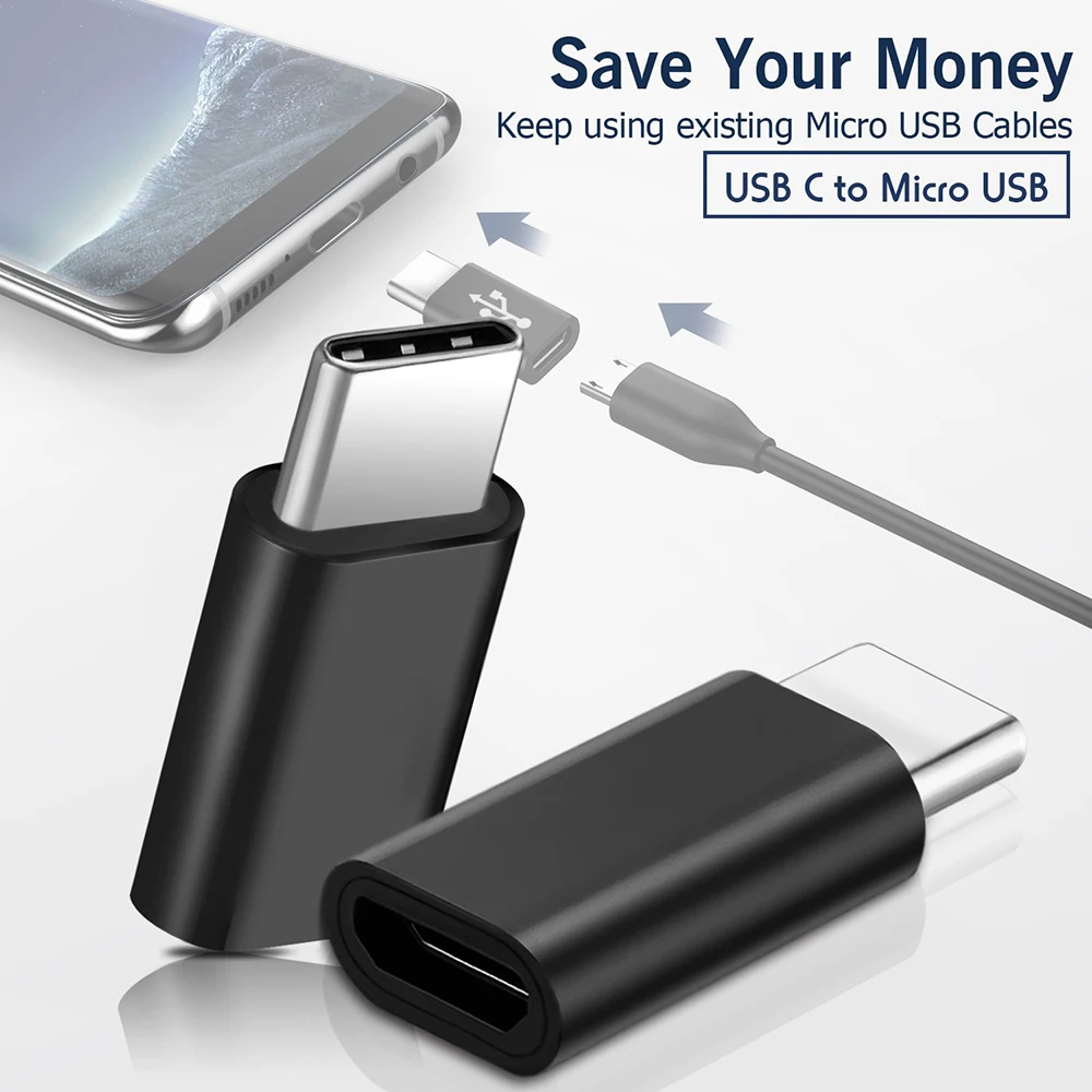 Переходник Micro Usb Type C штекер гнездо для Samsung S10 One Plus 7 Pro 6t oneplus Huawei P20 USBC