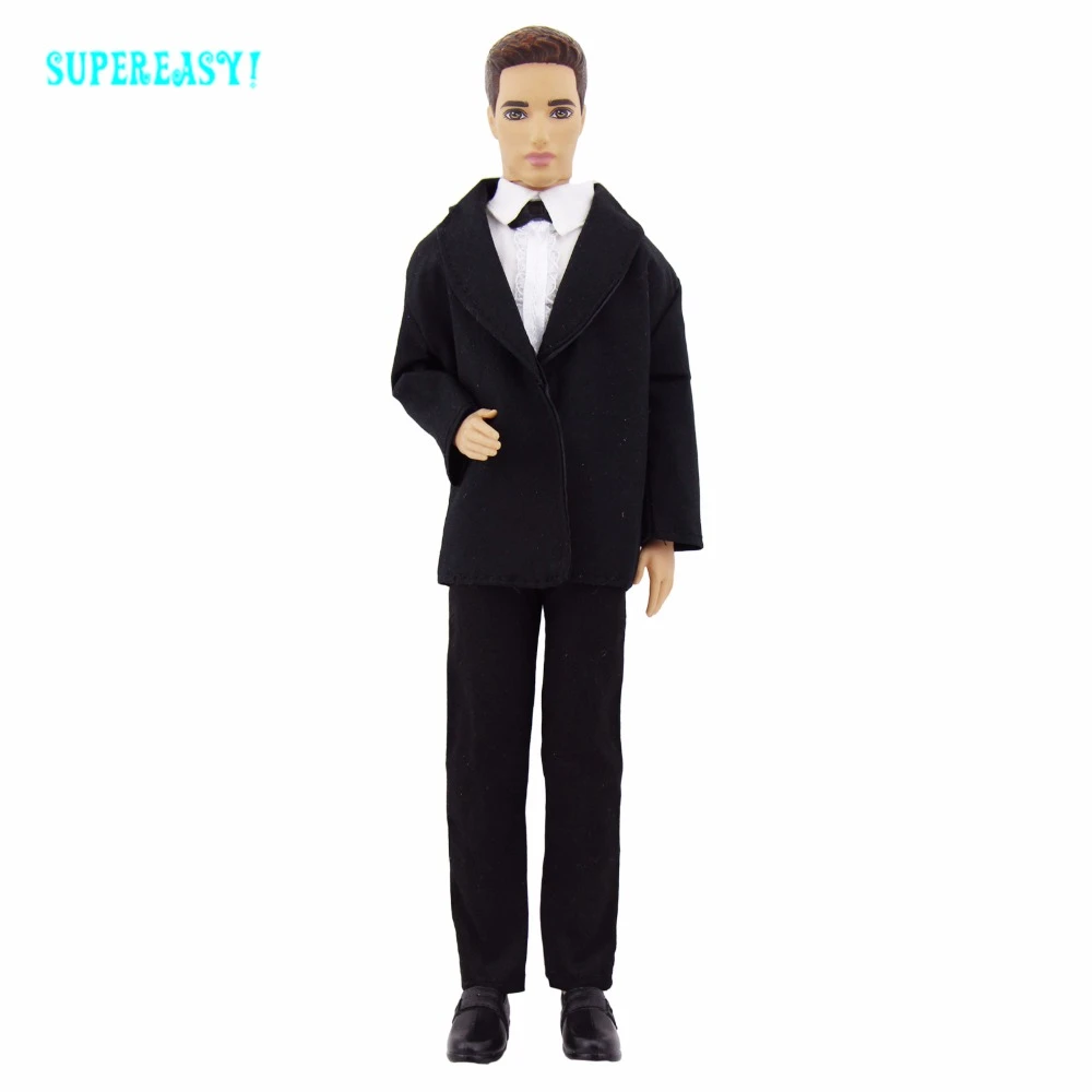 vriendelijk Vooraf ticket Handgemaakte Tuxedo Bedrijvengids Herenkleding Mode Moderne Formele Pak  Zwarte Jas Wit Shirt Kleding Voor Ken Pop Diy Accessoires speelgoed|clothes  for barbie|for barbieclothes for ken doll - AliExpress