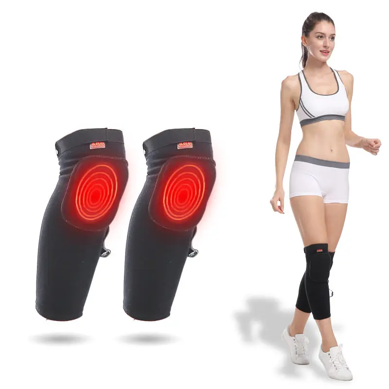 

electric heated knee pad battery charging knee protector Outdoor Sports kneepads brace support for men women