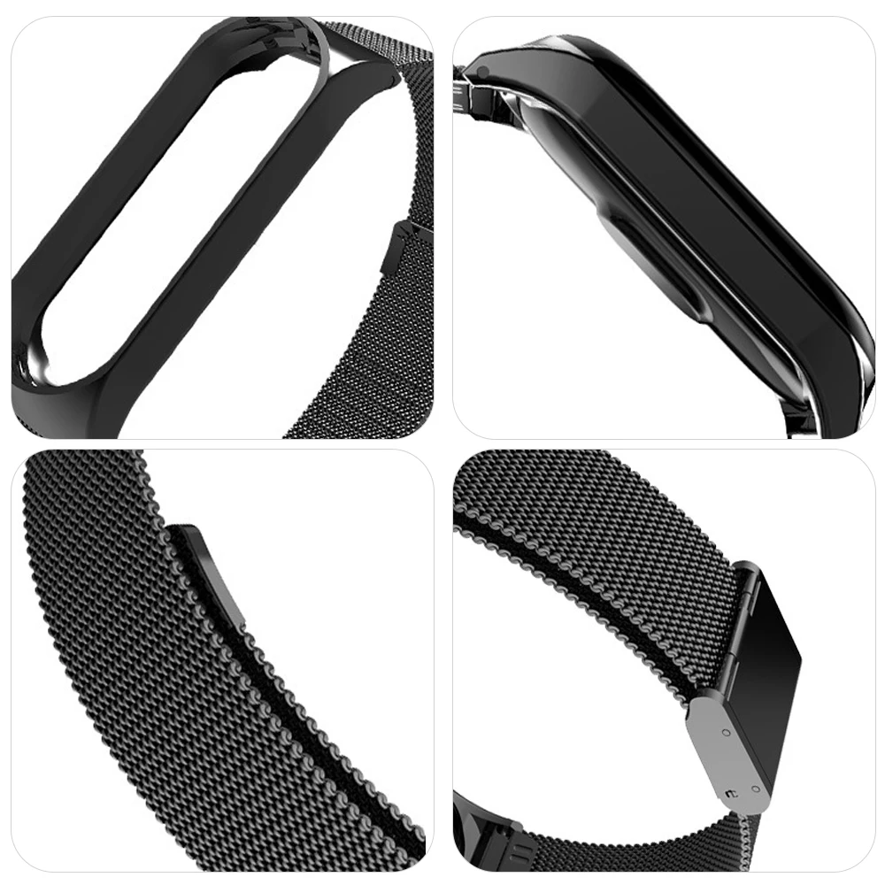 HANGRUI mi Band 4 ремешок металлический mi lanese из нержавеющей стали для Xiaomi mi Band 4 Global NFC Ремешок Браслет mi Band 4 с инструментом