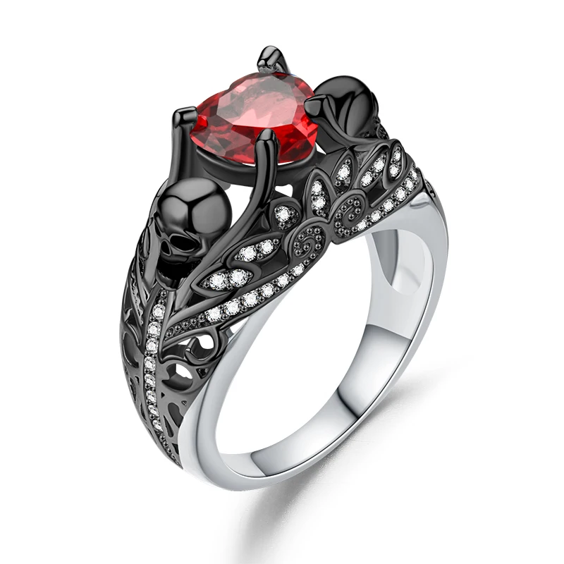 

Women's Skull Ring European and American Punk Biker skull men's Rings jewelry