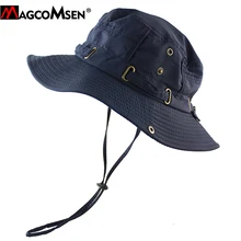 MAGCOMSEN, тактическая снайперская шапка с широкими полями, Солнцезащитная Военная плоская Панама, армейская Кепка, шапки для охоты, рыбы, сафари, Солнцезащитная шляпа для страйкбола