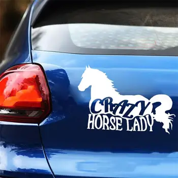 

Crazy Horse Lady Style Fashion Animal Car Reflective Sticker Decal Decoration