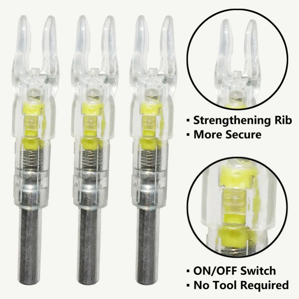 Excellent Automatically Luminous High Quality 3pcs Hunting Shooting Fit 6.2mm Arrow Shaft Lighted Bow LED Glowing Arrow Nock Tail #277515 3 Excellent Automatically Luminous High Quality 3pcs Hunting Shooting Fit 6.2mm Arrow Shaft Lighted Bow LED Glowing Arrow Nock Tail #277515 3