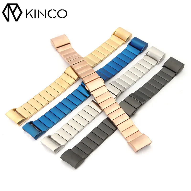 Kinco новый роскошный браслет из нержавеющей стали умные часы ремешок для fitbit заряд
